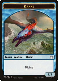Drake Token - Duel Decks: Mind vs. Might (DDS) #1 - Token Magic: The Gathering Trading Card