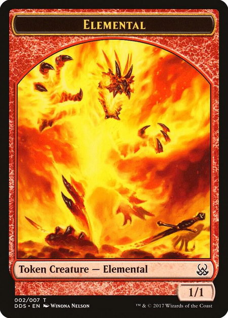 Elemental Token trading card from Duel Decks: Mind vs. Might Elemental Token - Duel Decks: Mind vs. Might Magic: The Gathering trading card
