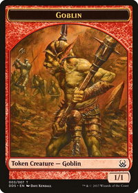 Goblin Token - Duel Decks: Mind vs. Might (DDS) #3 - Token Magic: The Gathering Trading Card