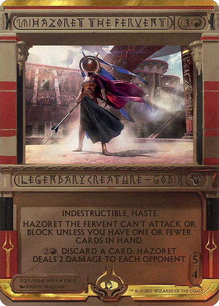 Hazoret the Fervent - Masterpiece Series: Amonkhet Invocations Magic: The Gathering trading card