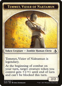 Temmet, Vizier of Naktamun Token - Amonkhet (AKH) #12 - Token Magic: The Gathering Trading Card