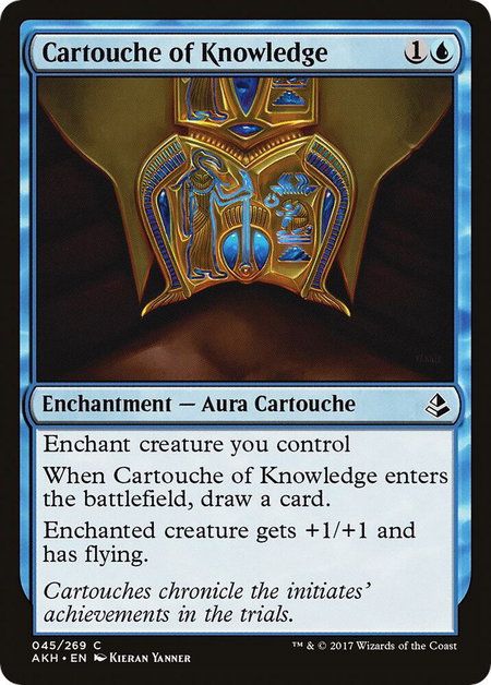 Cartouche of Knowledge - Amonkhet Magic: The Gathering trading card