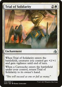 Trial of Solidarity - Amonkhet (AKH) #34 - Uncommon Magic: The Gathering Trading Card