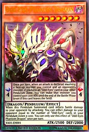 Odd-Eyes Phantom Dragon trading card from Yu-Gi-Oh! ARC-V Promo Cards Odd-Eyes Phantom Dragon - Yu-Gi-Oh! ARC-V Promo Cards YuGiOh trading card