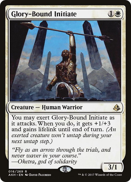 Glory-Bound Initiate - Amonkhet Magic: The Gathering trading card