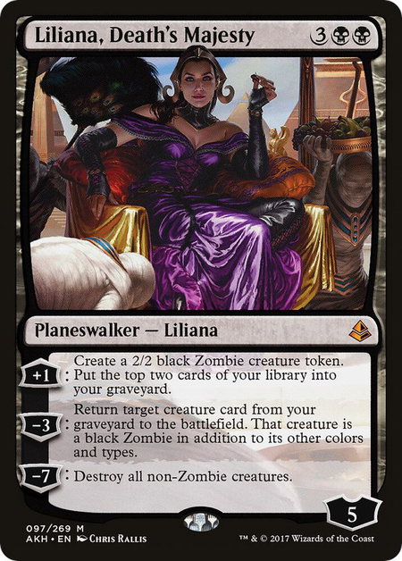 Liliana, Death's Majesty - Amonkhet Magic: The Gathering trading card