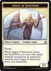 Angel of Sanctions Token - Amonkhet (AKH) #1 - Token Magic: The Gathering Trading Card