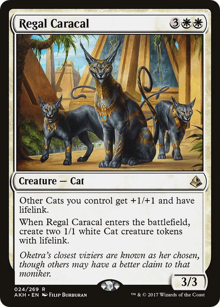 Regal Caracal - Amonkhet Magic: The Gathering trading card