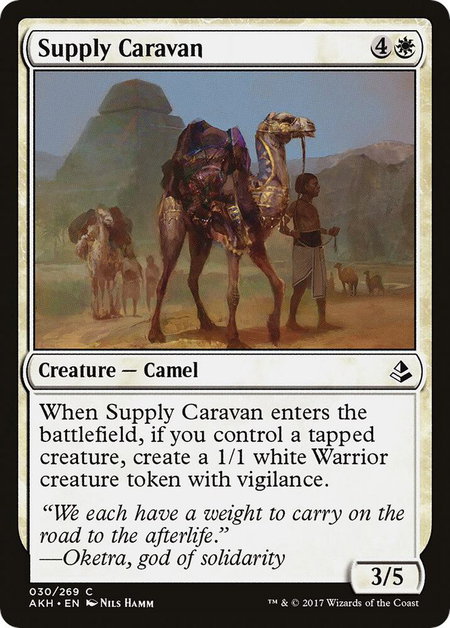 Supply Caravan trading card from Amonkhet Supply Caravan - Amonkhet Magic: The Gathering trading card