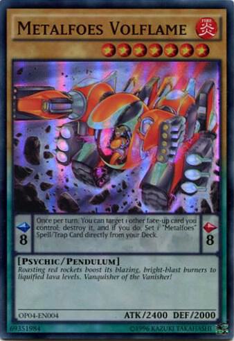 Metalfoes Volflame trading card from OTS Tournament Pack 4 Metalfoes Volflame - OTS Tournament Pack 4 YuGiOh trading card