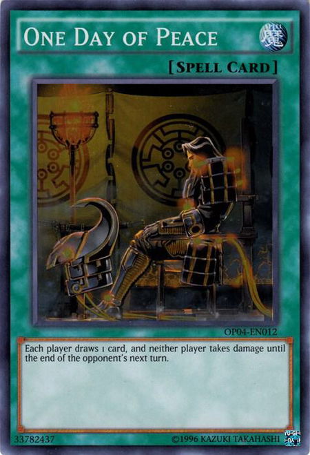 One Day of Peace trading card from OTS Tournament Pack 4 One Day of Peace - OTS Tournament Pack 4 YuGiOh trading card