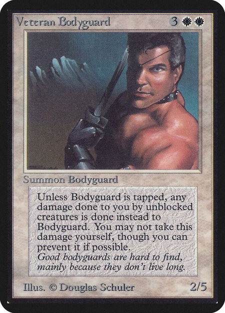 Veteran Bodyguard - Alpha Edition Magic: The Gathering trading card