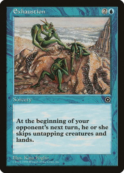 Exhaustion - Portal Second Age Magic: The Gathering trading card