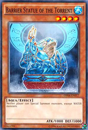 Barrier Statue of the Torrent trading card from OTS Tournament Pack 4 Barrier Statue of the Torrent - OTS Tournament Pack 4 YuGiOh trading card