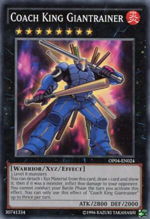 Coach King Giantrainer trading card from OTS Tournament Pack 4 Coach King Giantrainer - OTS Tournament Pack 4 YuGiOh trading card