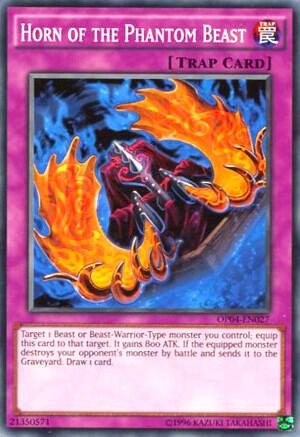 Horn of the Phantom Beast trading card from OTS Tournament Pack 4 Horn of the Phantom Beast - OTS Tournament Pack 4 YuGiOh trading card