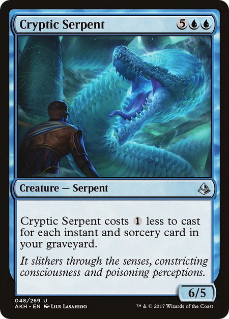 Cryptic Serpent - Amonkhet Magic: The Gathering trading card