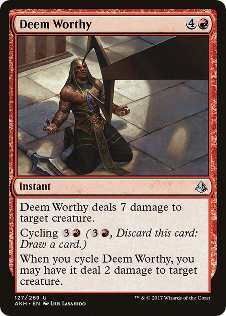 Deem Worthy - Amonkhet Magic: The Gathering trading card