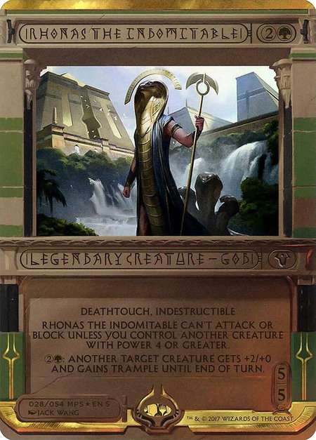 Rhonas the Indomitable - Masterpiece Series: Amonkhet Invocations Magic: The Gathering trading card