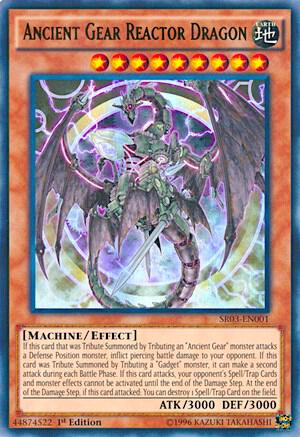 Ancient Gear Reactor Dragon trading card from Structure Deck: Machine Reactor Ancient Gear Reactor Dragon - Structure Deck: Machine Reactor YuGiOh trading card