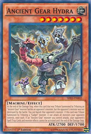 Ancient Gear Hydra trading card from Structure Deck: Machine Reactor Ancient Gear Hydra - Structure Deck: Machine Reactor YuGiOh trading card