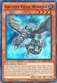 Ancient Gear Wyvern - Structure Deck: Machine Reactor (SR03) #SR03-EN003 - Super Rare YuGiOh Trading Card
