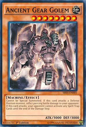 Ancient Gear Golem trading card from Structure Deck: Machine Reactor Ancient Gear Golem - Structure Deck: Machine Reactor YuGiOh trading card