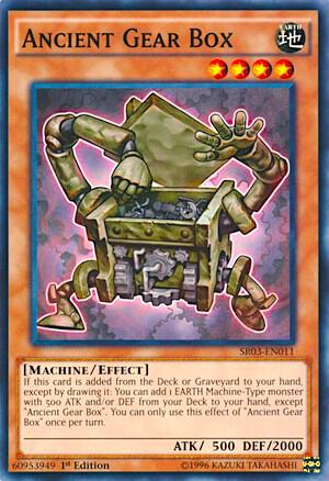 Ancient Gear Box trading card from Structure Deck: Machine Reactor Ancient Gear Box - Structure Deck: Machine Reactor YuGiOh trading card