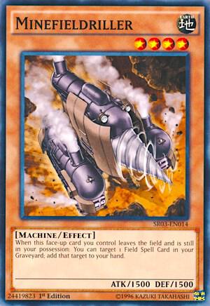 Minefieldriller trading card from Structure Deck: Machine Reactor Minefieldriller - Structure Deck: Machine Reactor YuGiOh trading card