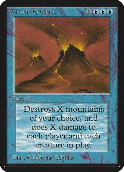 Volcanic Eruption trading card from Alpha Edition Volcanic Eruption - Alpha Edition Magic: The Gathering trading card