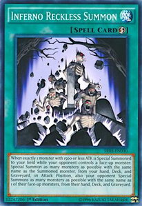 Inferno Reckless Summon - Structure Deck: Machine Reactor (SR03) #SR03-EN030 - Common / Short Print YuGiOh Trading Card