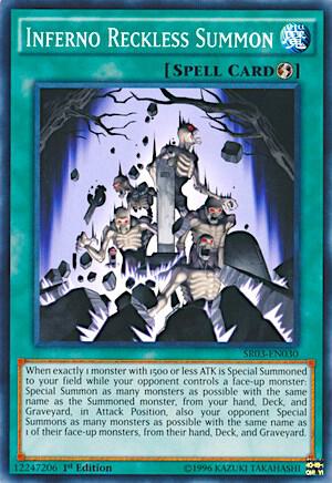Inferno Reckless Summon trading card from Structure Deck: Machine Reactor Inferno Reckless Summon - Structure Deck: Machine Reactor YuGiOh trading card
