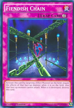 Fiendish Chain trading card from Structure Deck: Machine Reactor Fiendish Chain - Structure Deck: Machine Reactor YuGiOh trading card