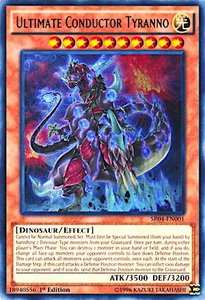 Ultimate Conductor Tyranno - Structure Deck: Dinosmasher's Fury (SR04) #SR04-EN001 - Ultra Rare YuGiOh Trading Card