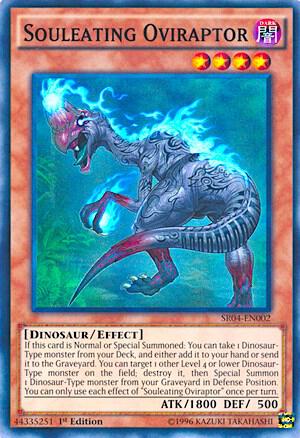Souleating Oviraptor trading card from Structure Deck: Dinosmasher's Fury Souleating Oviraptor - Structure Deck: Dinosmasher's Fury YuGiOh trading card
