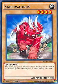 Sabersaurus - Structure Deck: Dinosmasher's Fury (SR04) #SR04-EN004 - Common / Short Print YuGiOh Trading Card