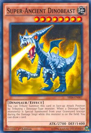 Super-Ancient Dinobeast trading card from Structure Deck: Dinosmasher's Fury Super-Ancient Dinobeast - Structure Deck: Dinosmasher's Fury YuGiOh trading card