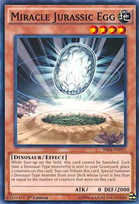 Miracle Jurassic Egg - Structure Deck: Dinosmasher's Fury (SR04) #SR04-EN011 - Common / Short Print YuGiOh Trading Card
