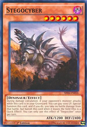 Stegocyber trading card from Structure Deck: Dinosmasher's Fury Stegocyber - Structure Deck: Dinosmasher's Fury YuGiOh trading card