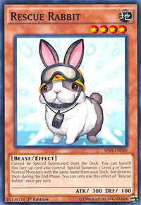 Rescue Rabbit - Structure Deck: Dinosmasher's Fury (SR04) #SR04-EN020 - Common / Short Print YuGiOh Trading Card