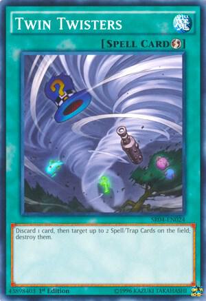 Twin Twisters trading card from Structure Deck: Dinosmasher's Fury Twin Twisters - Structure Deck: Dinosmasher's Fury YuGiOh trading card