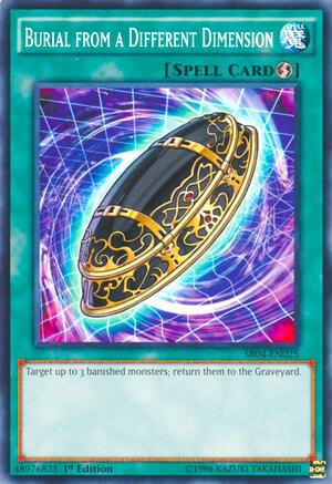 Burial from a Different Dimension trading card from Structure Deck: Dinosmasher's Fury Burial from a Different Dimension - Structure Deck: Dinosmasher's Fury YuGiOh trading card