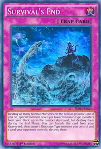 Survival's End - Structure Deck: Dinosmasher's Fury (SR04) #SR04-EN030 - Super Rare YuGiOh Trading Card