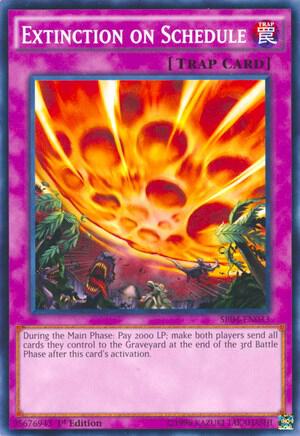 Extinction on Schedule trading card from Structure Deck: Dinosmasher's Fury Extinction on Schedule - Structure Deck: Dinosmasher's Fury YuGiOh trading card