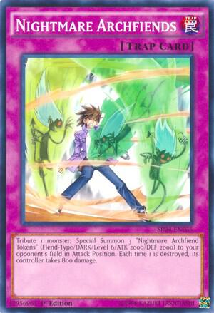 Nightmare Archfiends trading card from Structure Deck: Dinosmasher's Fury Nightmare Archfiends - Structure Deck: Dinosmasher's Fury YuGiOh trading card