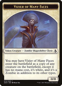 Vizier of Many Faces Token - Amonkhet (AKH) #15 - Token Magic: The Gathering Trading Card