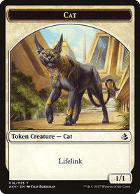 Cat Token - Amonkhet (AKH) #16 - Token Magic: The Gathering Trading Card