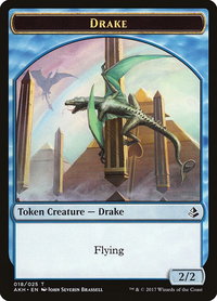 Drake Token - Amonkhet (AKH) #18 - Token Magic: The Gathering Trading Card