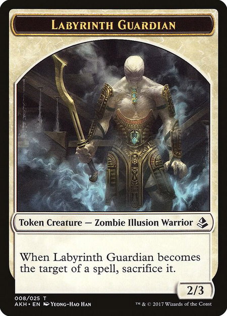 Labyrinth Guardian Token trading card from Amonkhet Labyrinth Guardian Token - Amonkhet Magic: The Gathering trading card