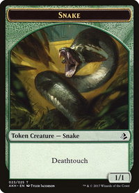 Snake Token - Amonkhet (AKH) #23 - Token Magic: The Gathering Trading Card